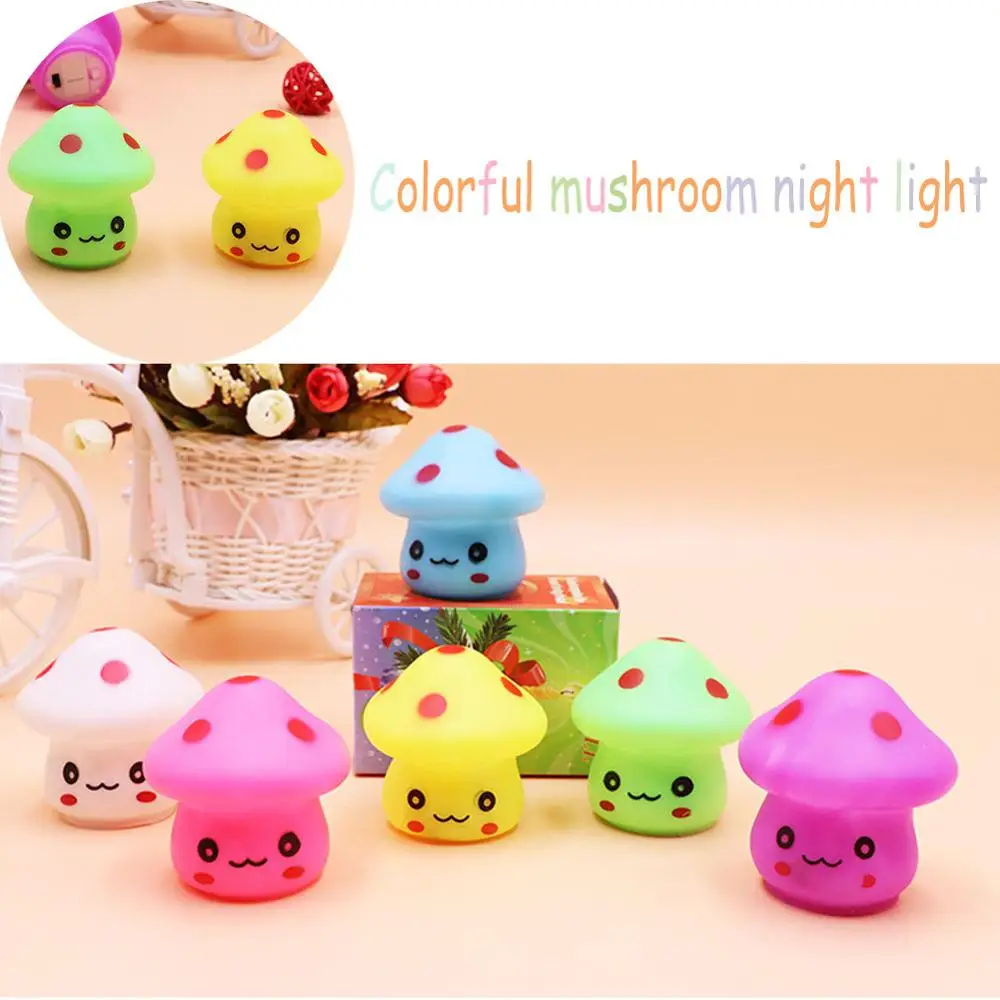 Уникальный цветной светодиодный светильник в виде гриба ночник прикроватная