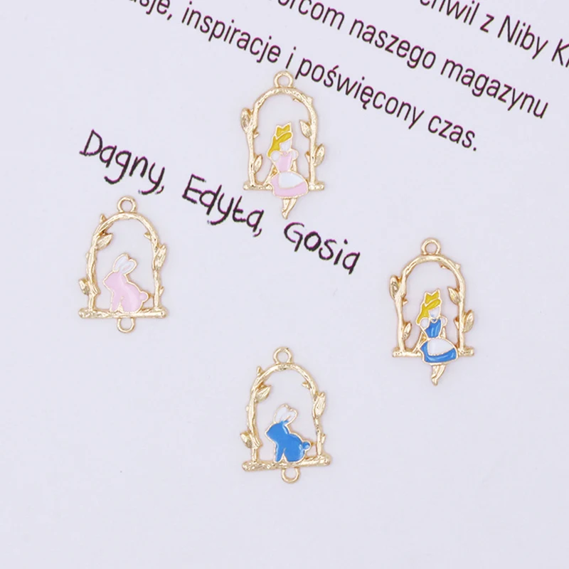 10 шт./лот мультяшный венок для девочек милый кролик красивая девушка подвески с