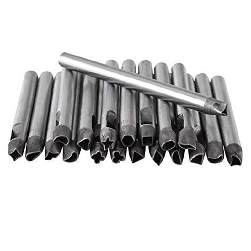 20 шт./компл. набор кожаных дырочек с дырочками в виде цветов Дырокол форме сердца