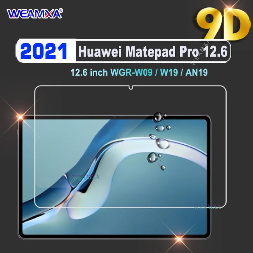 

Premium 9D Tempered Glass For 2021 Huawei Matepad pro 12.6 5G Screen Protector Guard WGR-W09 WGR-W19WGR-AN19 explosionproof film