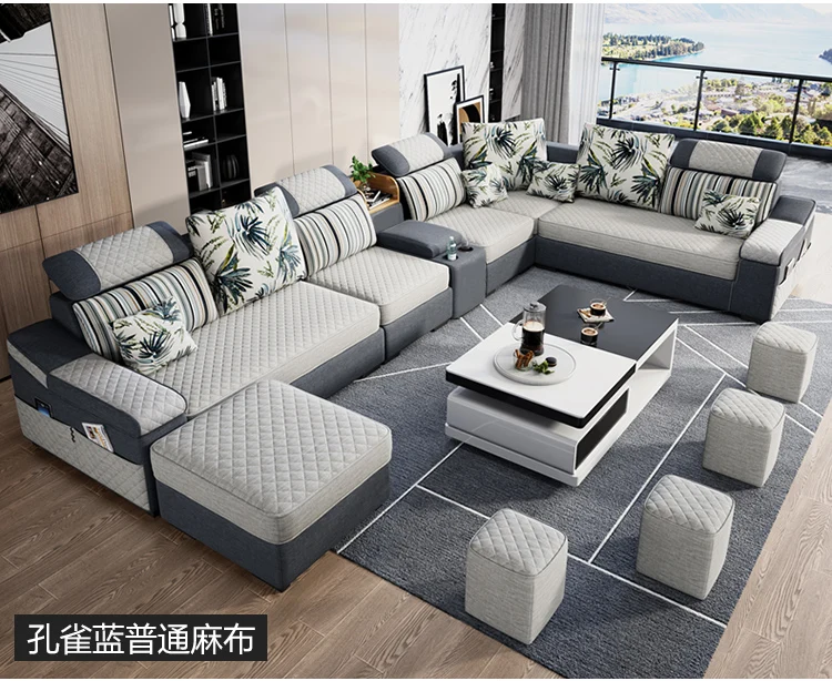 Современный минималистский латексный кожаный тканевый диван cama Съемный и