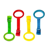 4pcs baby bed space saving portable multi color hook pull ring travel non toxic crib wake up stand up foldable home pendants toy