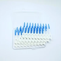 hot sell amazon portable boxed 40 silicone extra soft bristles interdental brush factory custom dental floss stick mouth