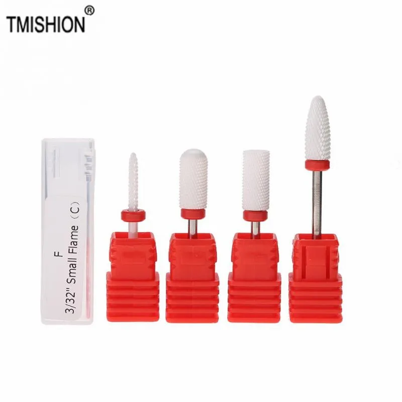 4 типа сверла для ногтей круглая плоская керамическая Шлифовальная головка