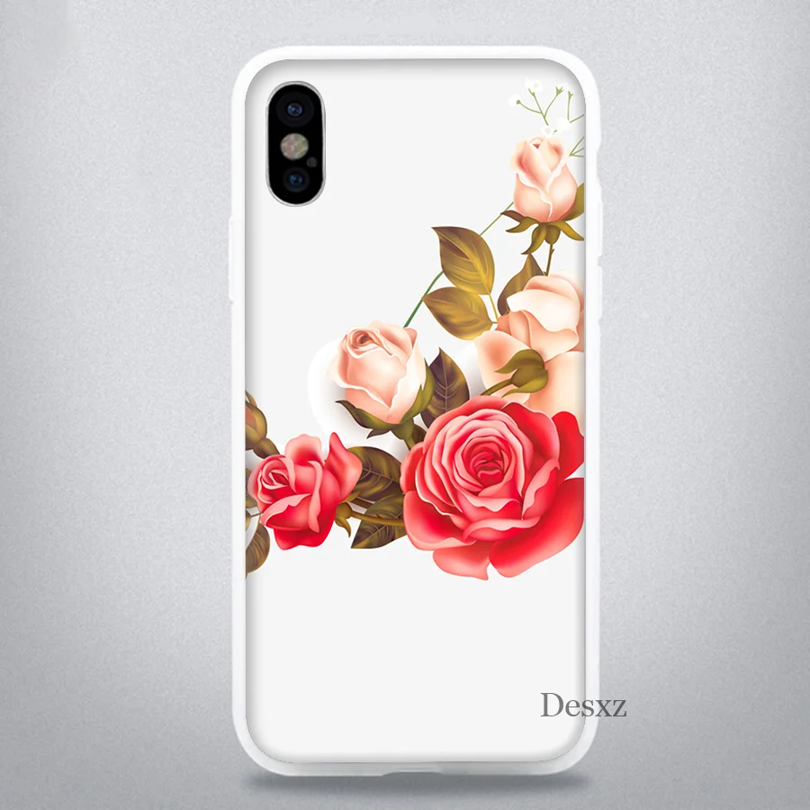 Phone Case Marble Stone With Rose And Peony Popular for iPhone 8 7 6 6S Plus 11 Pro X XS XR MAX 5 5S SE Cover |