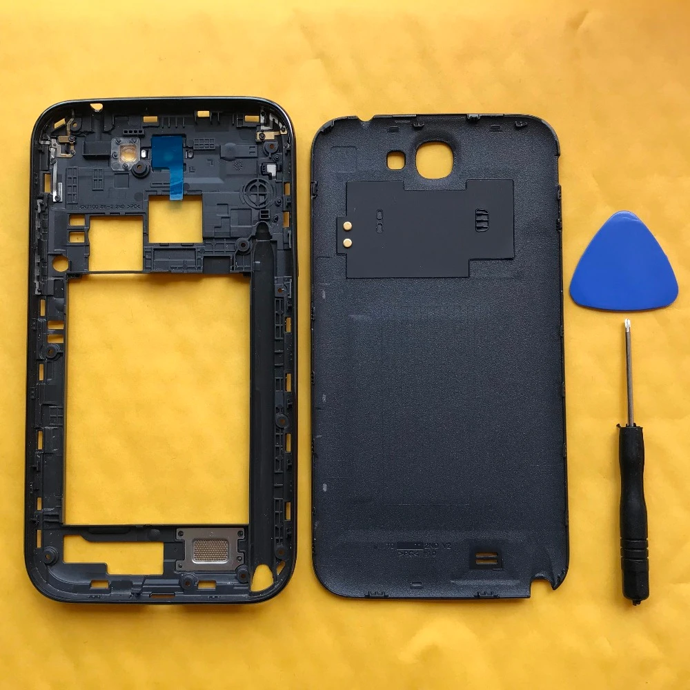 Задняя панель в средней оправе для телефона Samsung Galaxy Note 2 N7100 N7105 I317 оригинальный