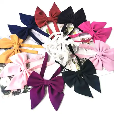 Новый однотонный воротник модный галстук-бабочка женский милый галстук-бабочка японский галстук-бабочка Jk форма Школьный Галстук-бабочка ...