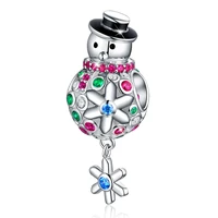 anna queen christmas snowman charm charm beads fit for women bracelets fq0042