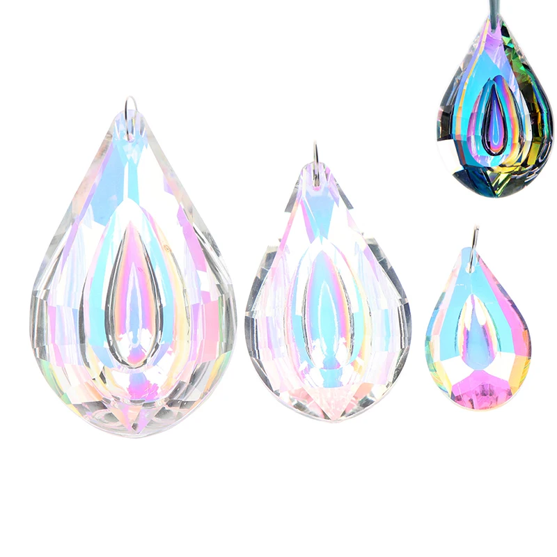 

38/63/76mm Colorful Suncatcher Art Glass Drops Chandelier Pendant Light Lamp Part Hanging Prisms Crystal DIY Pendant Parts