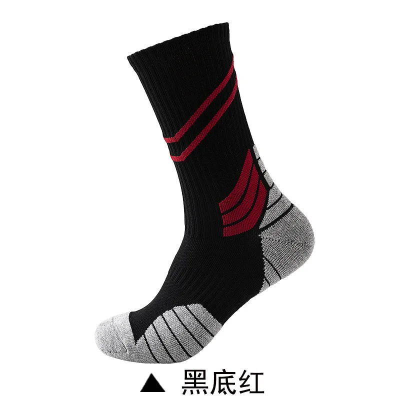 

New Men Striped Trend Sports Socks Sweat-absorbent Non-slip Basketball Socks Cotton Cycling Running Socks Spring Autumn SKG018
