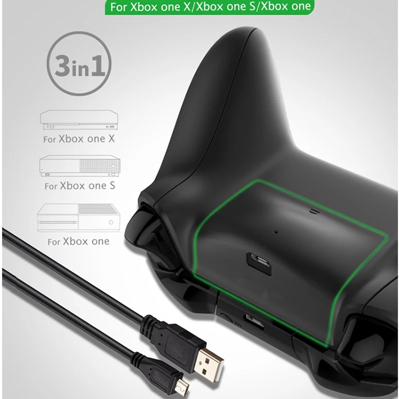 Ipega оригинальный аккумулятор большой емкости для Xbox one 2x2400 мАч с ручками зарядки