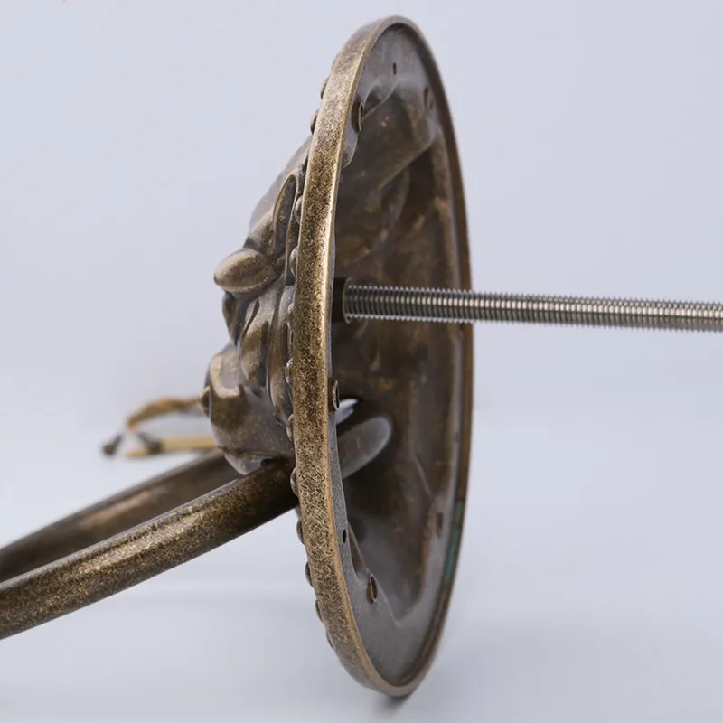 

1pc 10cm-20cm Antique Large chinese door handle High quality brass Knob Ring Lion Doorknocker Home Decor wooden door Hardware