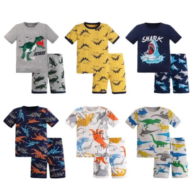 

Летний комплект одежды для маленьких мальчиков и девочек, хлопковая футболка с коротким рукавом и буквенным принтом и повседневные штаны, о...