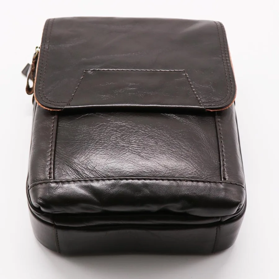 Мужская сумка через плечо из натуральной воловьей кожи с ручками| |