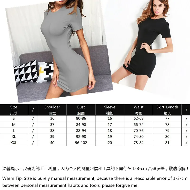 

Stretch Slim Soft Dress Mini Ladies Basic Dress Sexy Party Top Slim Fit Women Dresses Bodycon Fashion Solid Color Slim Skinny