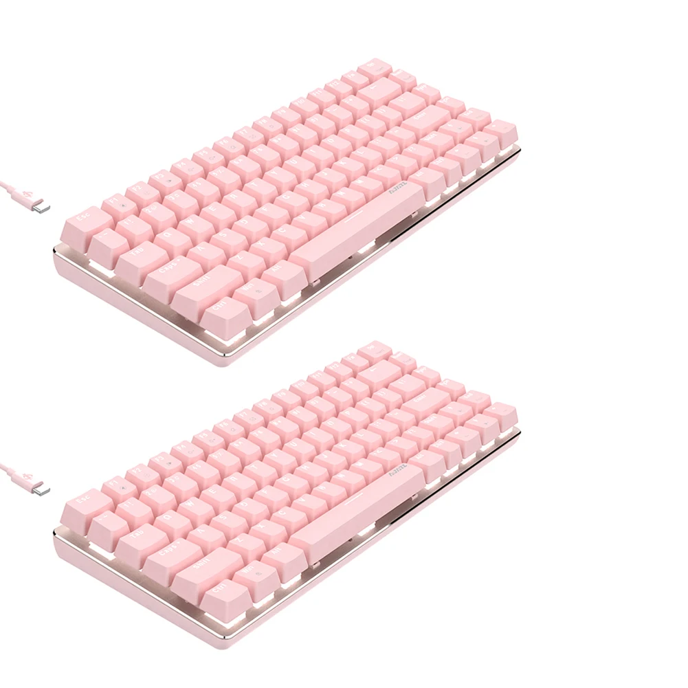 

Gaming Mechanical Keyboard with 82 Keys Desktop Laptop USB Type-C for Windows XP/Win7/8 IOS with White Backlight