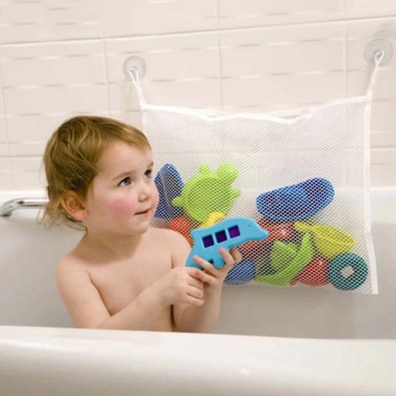 Экологичная Сетчатая Сумка для хранения детских игрушек в ванну на присоске