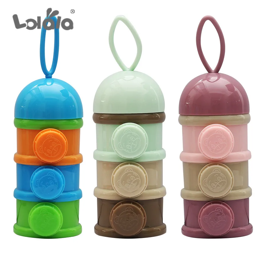 3 слойный лягушка Стиль Портативный Детские Еда коробка зерна мультфильм сухое