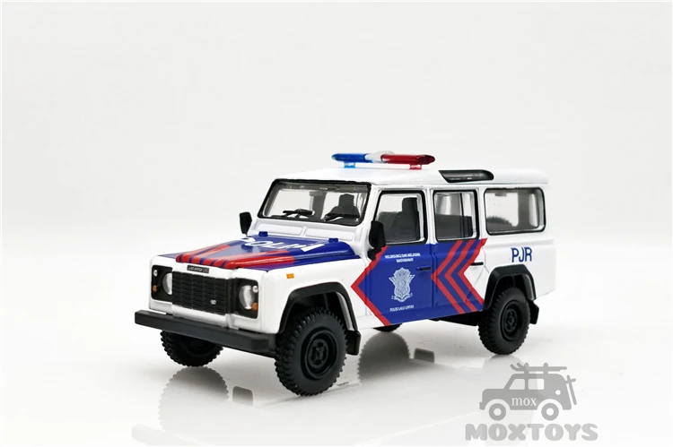 Мини GT 1:64 Land Rover Defender 110 Korlantas индонезийский Национальный трафик литая модель