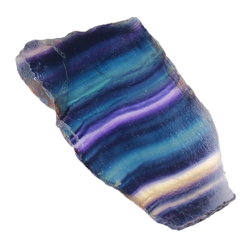 

Natural Fluorite Crystal Colorful Striped Fluorite Rainbow Quartz Jewelry Stone Ornaments Crystal For Gifts
