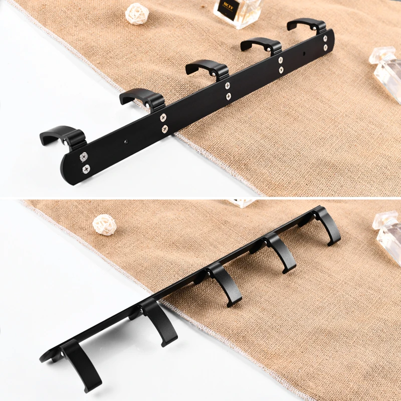 Черный алюминиевый складной крючок для халата настенные крючки ванной комнаты