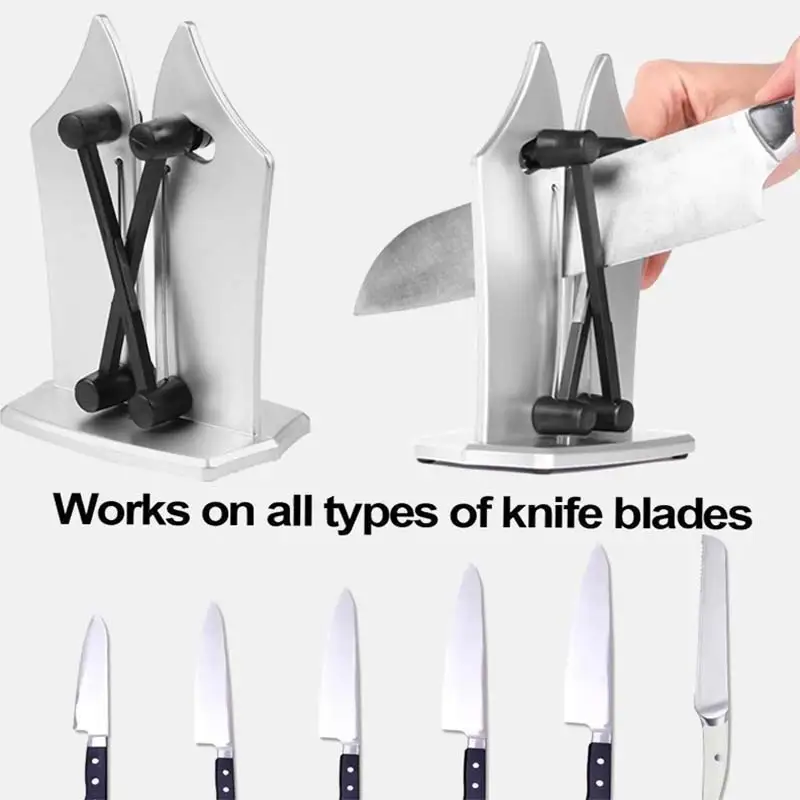 

Multi-function Kitchen Tools Knife Sharpener Sharp Professional Knife Sharpener Knife Sharpening Stone Silver Durable