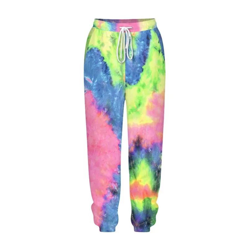 

2020 Autumn Tie Dye Sweatpants Women Tie Dye Joggers Winter Baggy Harem Pants Women Trousers Hip Hop High Waist Pants Streetwear