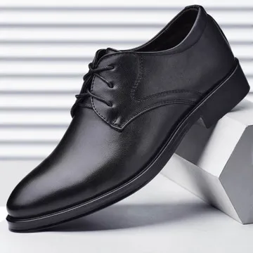 

Fashion Dress Shoes Men's Leather Oxford Shoes for Men Lace Up Business Formal Male Shoes Men Wedding Shoes