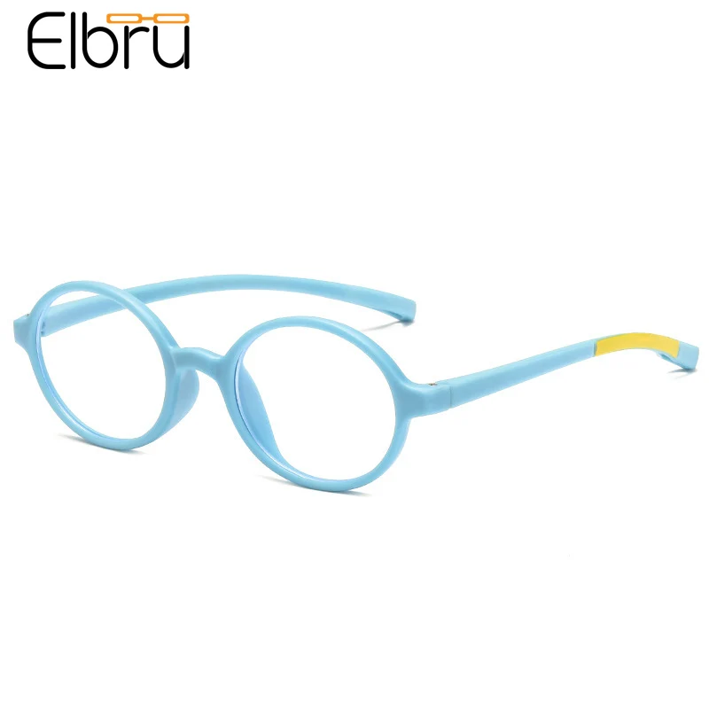 

Очки Elbru Детские с защитой от сисветильник, модные овальные компьютерные очки для мальчиков и девочек, ульсветильник кие простые очки в опра...