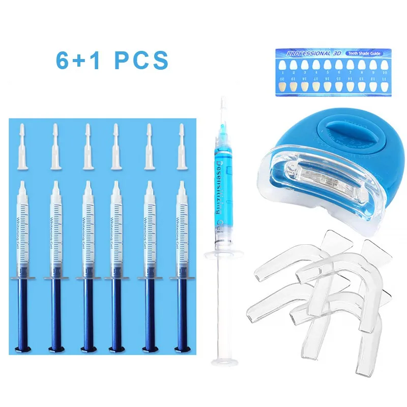 Отбеливание зубов набор инструментов для гигиены полости рта лампа + 6 гелей 1