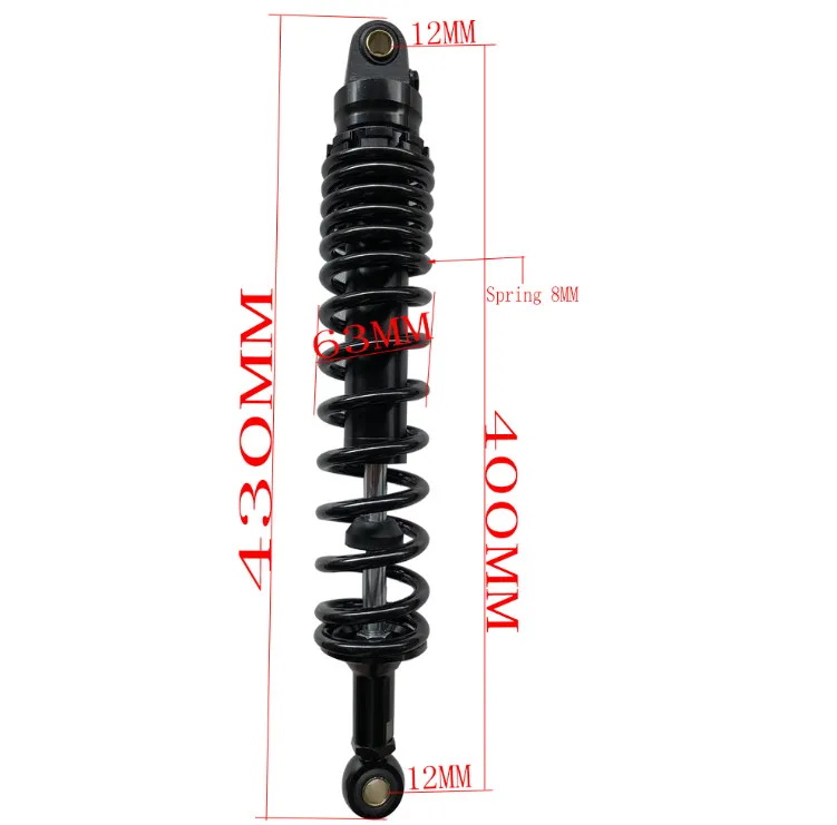 400MM 1 пара 360 мм 370 мм 380 мм 390 мм 400 мм 410 мм 8 мм Весенний мотоцикл воздушный амортизатор для YAMAHA HONDA SUZUKI - Цвет: 400MM