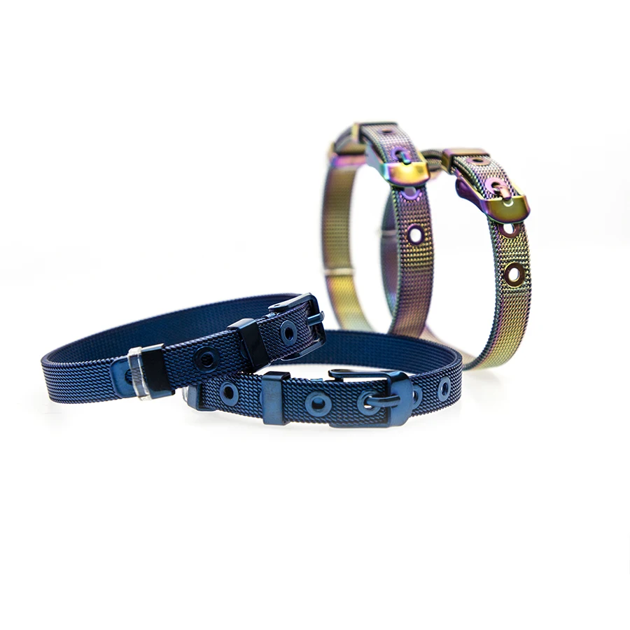 Женский сетчатый Браслет из нержавеющей стали подвески-слайды для изготовления