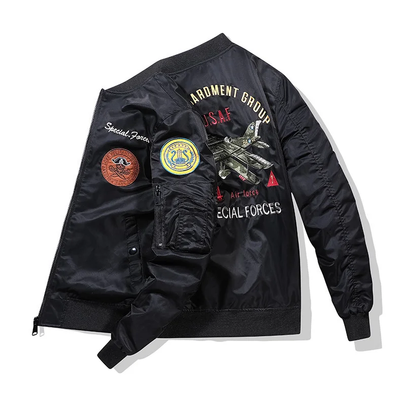 

pilot jacket men's casual Embroidered Baseball suit loose fashion men's work Jacket Top