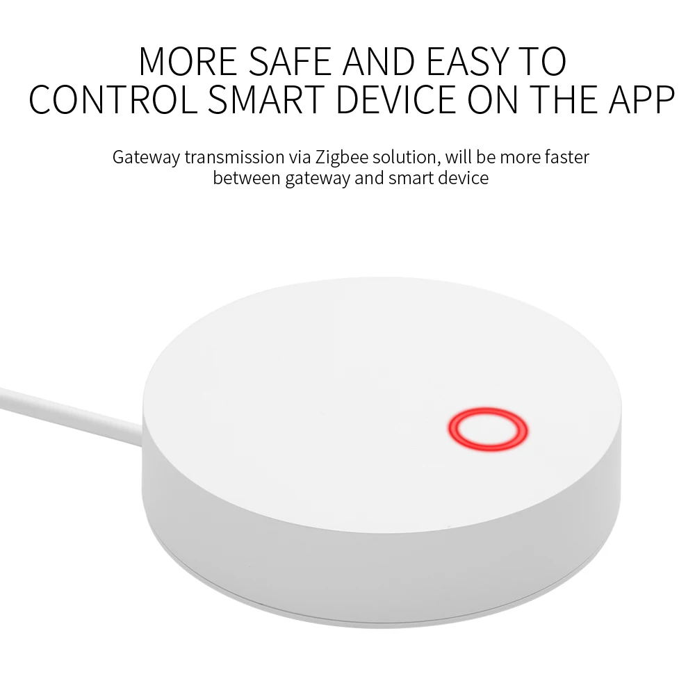 Беспроводной контроллер Smart Tuya ZigBee хаб для умного дома с датчиками Zigbee работает
