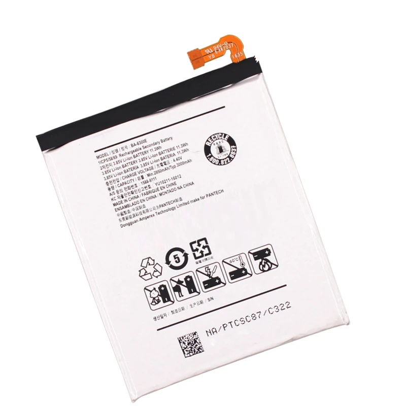 2950mAh/3000mAh 11.3Wh 3 85 V BA-8300E запасная батарея для смартфона PANTECH встроенный литий-ионный