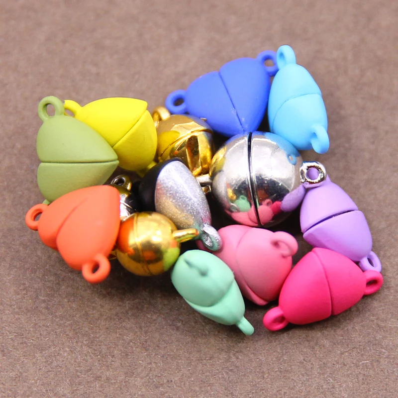 

6 комплектов, круглые магнитные застежки в форме сердца