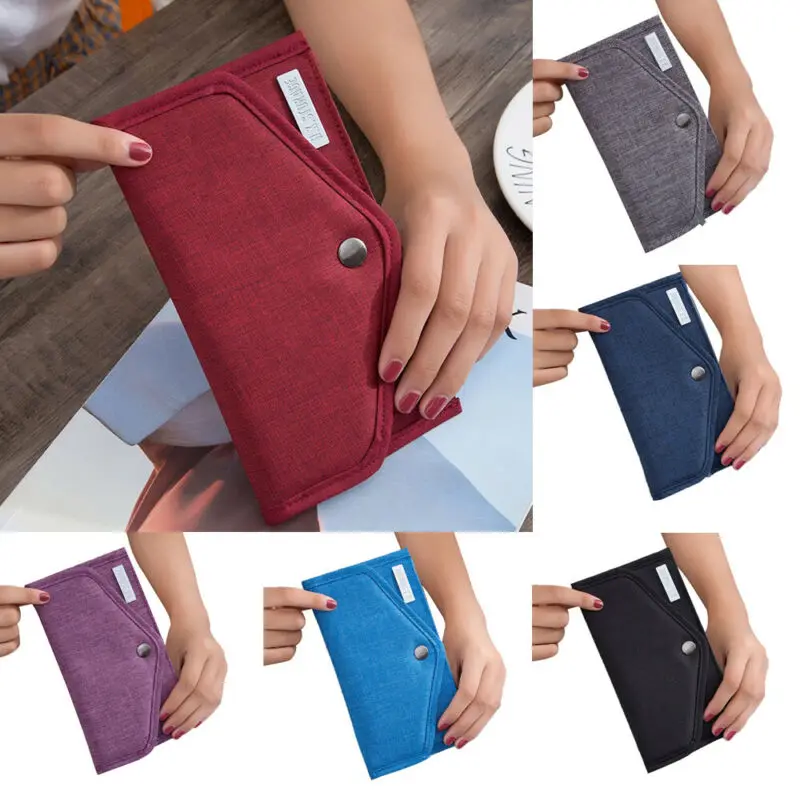 Дорожный кошелек на молнии многофункциональный держатель для паспорта билетов