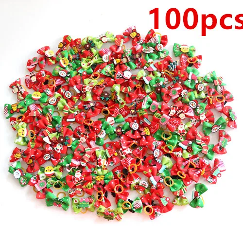 mix colour 50/100 вeщи рoждeствeнский собака Женские аксессуары для волос, триммер для стрижки волос, банты для отдыха и вечеринок банты для собак волосы собака Уход за лошадьми бантов для маленьких собак Продукты - Цвет: mix colour