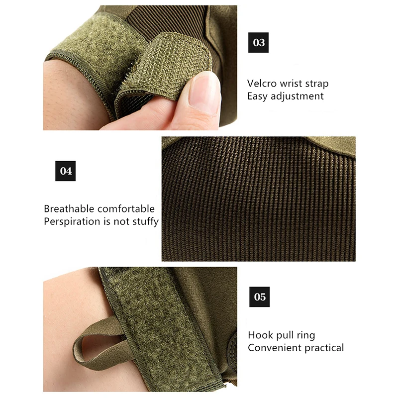 Перчатки мужские с пальцами военные тактические армейские боевые митенки для