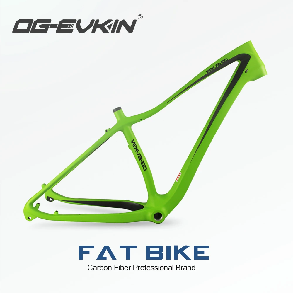 

OG-EVKIN CF-041 26er Fat Bike Carbon Frame BSA 5.0 Tires Full Carbon Snow Bike 160mm Disc Brake Bicycle Frame Frameset