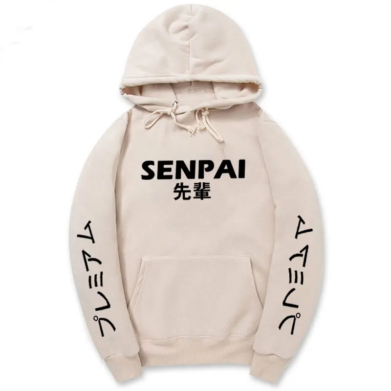 Модная японская уличная одежда SENPAI, толстовка с капюшоном, несколько цветов, мужские и женские толстовки, пуловер, sudadera hombre