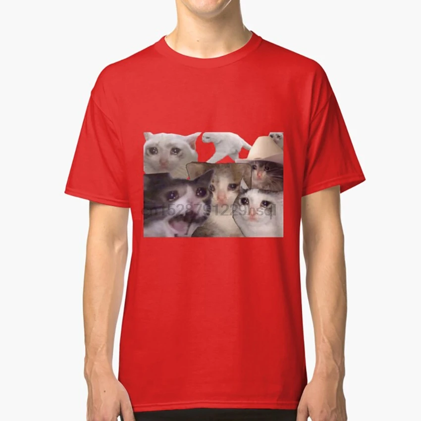 Плачущие коты мем футболка плачущие унылые мемы кошки подавленные котята