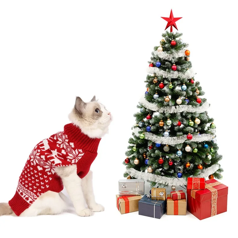 Рождественская вечеринка искусственная Снежинка олень красная одежда для