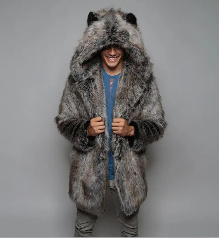 

Fur coat Men Streetwear Faux Fur Jacket Men's Winter Leisure Soft Comfy Warm Mink Fur Men's Long Jacket Chaquetas Hombre 2021