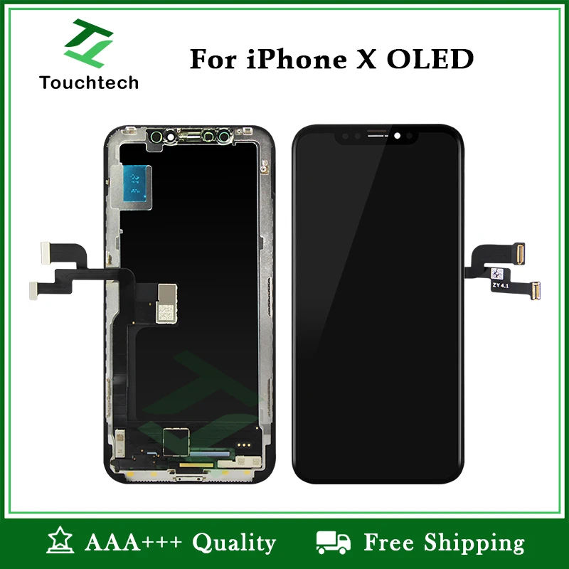 Черный OEM экран для iPhone X XS Max XR XS lcd OLED экран сменный дисплей с 3D кодирующий преобразователь сенсорного экрана в сборе+ подарок