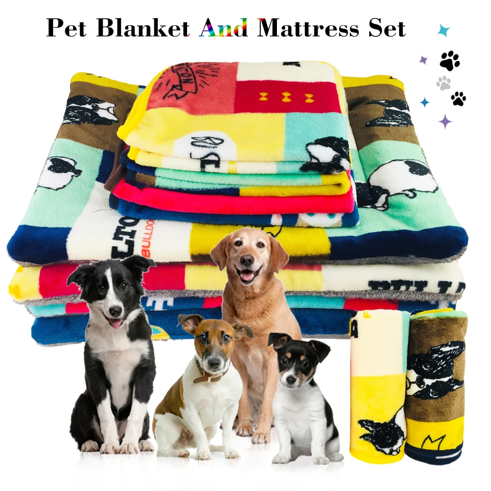 

Seeyea Pet Dog Mat Flannel Blanket Pet Bed Bedding Warm Sofa Pad Bath Towel Blanket Dog Nest Soft And Comfortable Sleeping Pad
