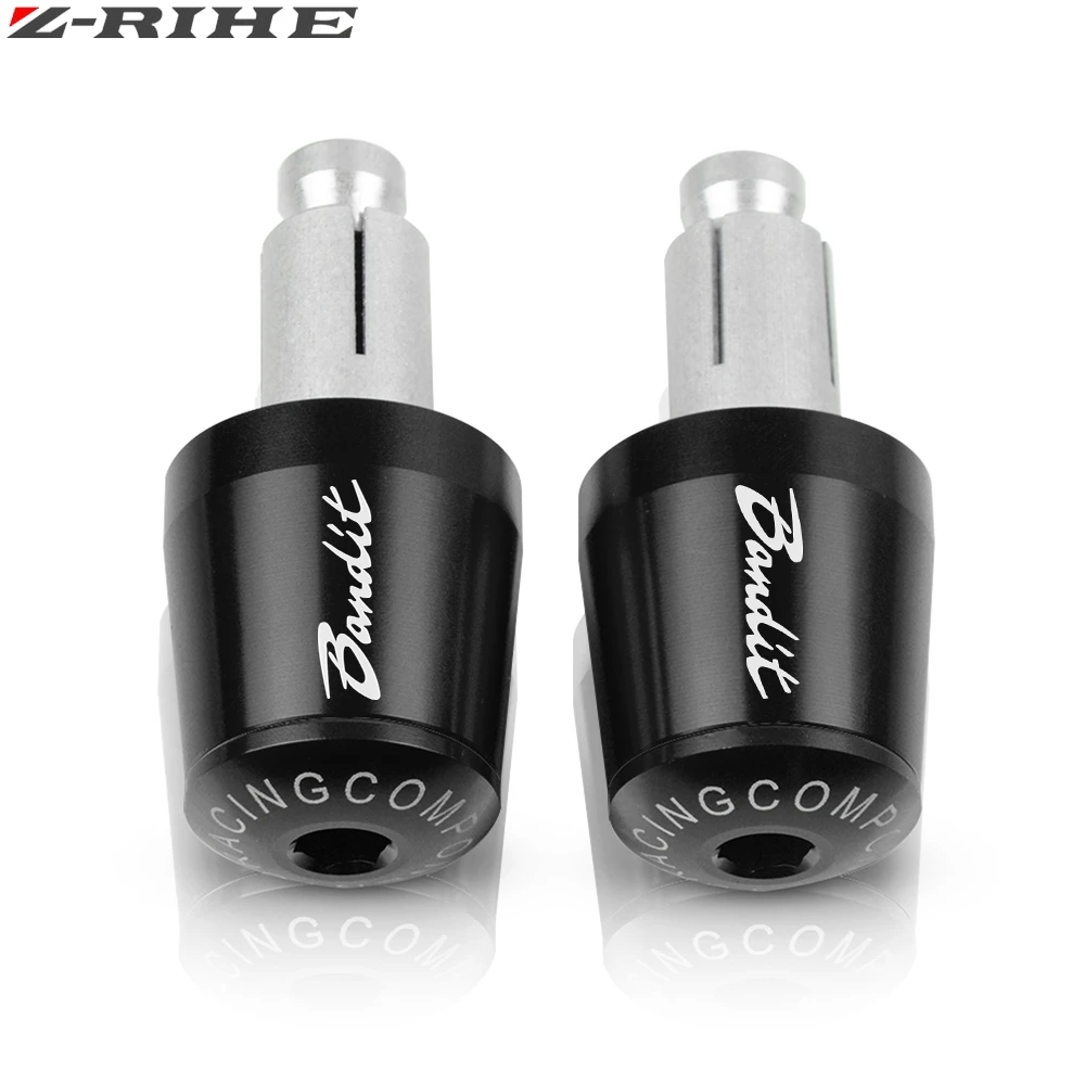 Black Black Для SUZUKI GSF 250 600 600S 650 650S 650N 1200 1250 Bandit 650S мотоцикл 7/" 22 мм рукоятки «Грипсы» Торцевая крышка - Цвет: Black Black