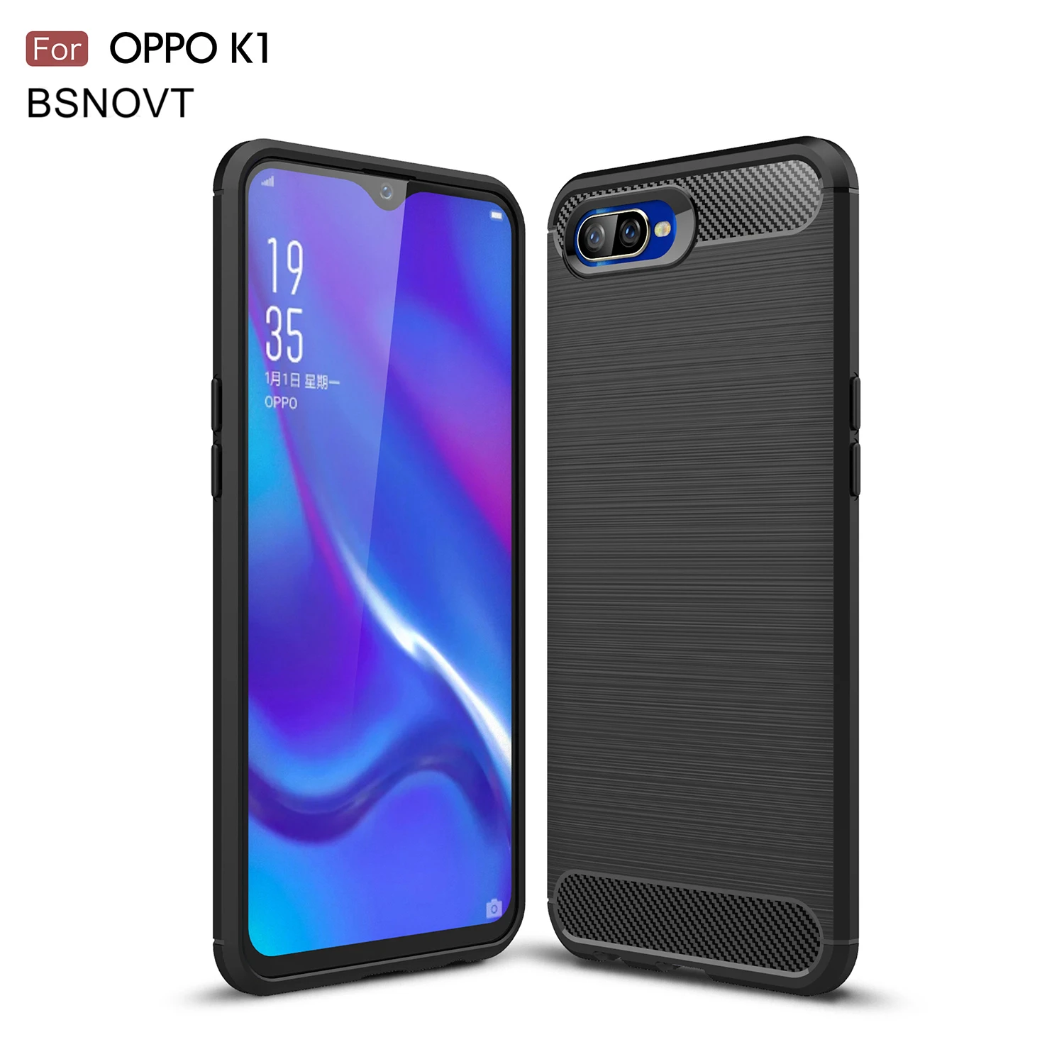 Чехол для OPPO K1 мягкий силиконовый бампер из ТПУ ударопрочный противоударный