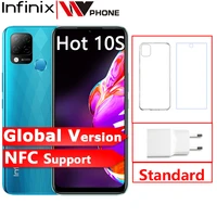 infinix hot 10s nfc 4gb 64gb smartphone 6 82 display helio g85 48mp ai triple camera mobile phone 5000mah battery