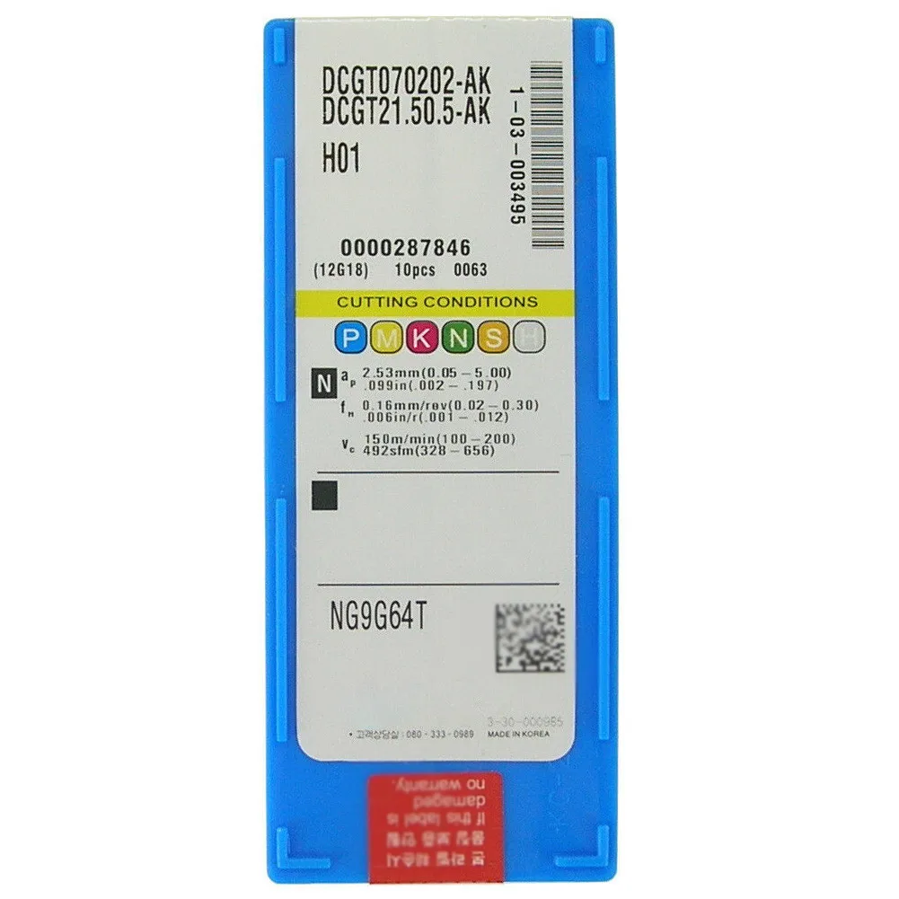 

10 шт. DCGT070202-AK H01 карбидные вставки для алюминиевых лезвий